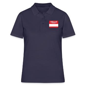 HELLO MY NAME IS - Polo Femme - bleu marine - Devant - Ailine (174cm)