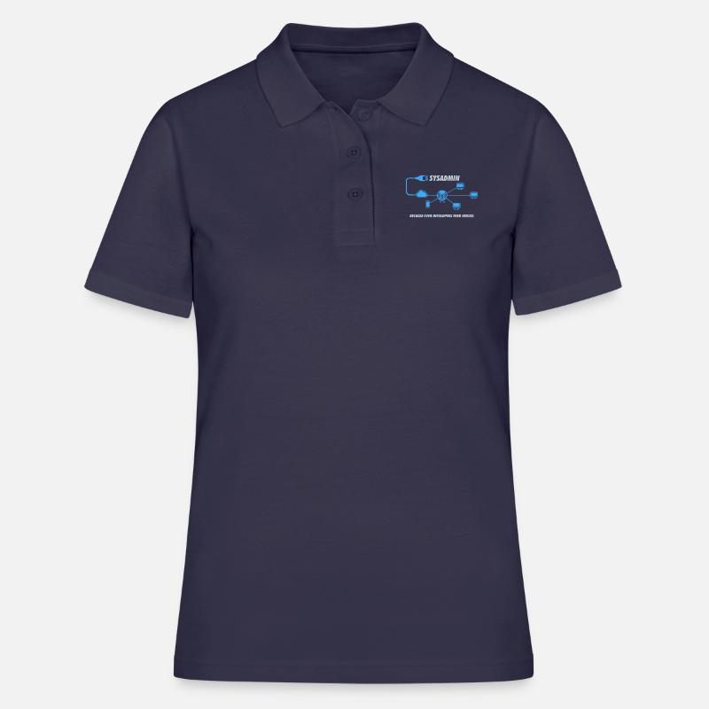 Cadeau d'informatique de programmation Sysadmin - Polo Femme - bleu marine