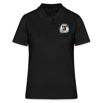 Cane Corso,Dog,Painting,Graffiti,Bulldog - Women's Polo Shirt - black - Front - Ailine (174cm)