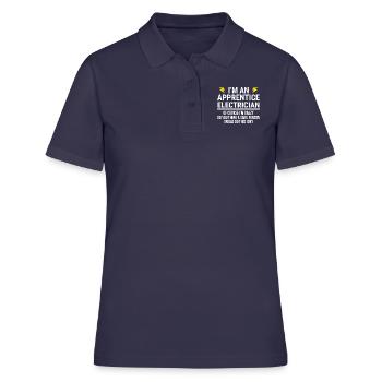 Funny Apprentice Electrician Co-Worker T-Shirt - Women's Polo Shirt - navy - Front - Ailine (174cm)