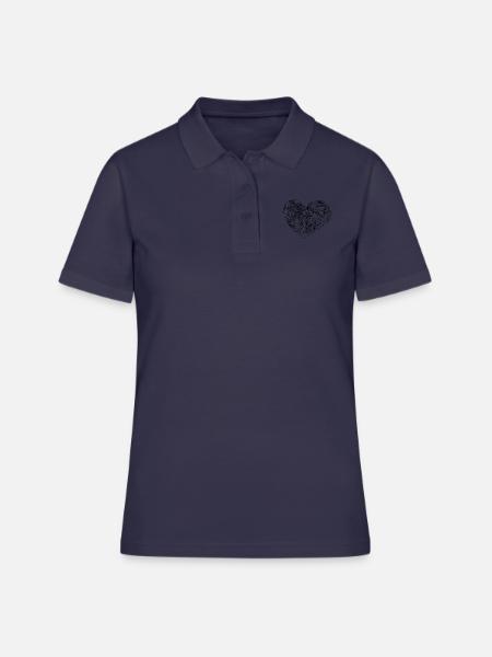 maritimes herz - Frauen Polo Shirt - Navy