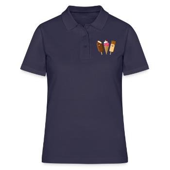 Trois de glace - Polo Femme - bleu marine - Devant - Ailine (174cm)