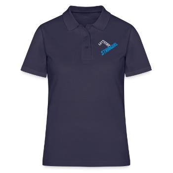 Citation Restons Strangers - Polo Femme - bleu marine - Devant - Ailine (174cm)