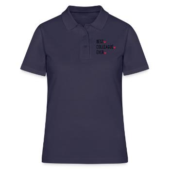 Meilleur collègue - Polo Femme - bleu marine - Devant - Ailine (174cm)