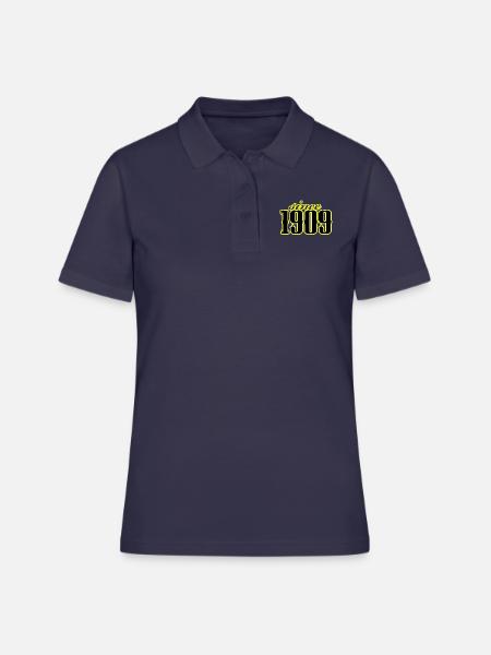 depuis 1909 (noir) - Polo Femme - bleu marine