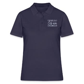 Stolzer Papa Vater Ingenieur Vater Familie - Frauen Polo Shirt - Navy - Vorne - Ailine (174cm)