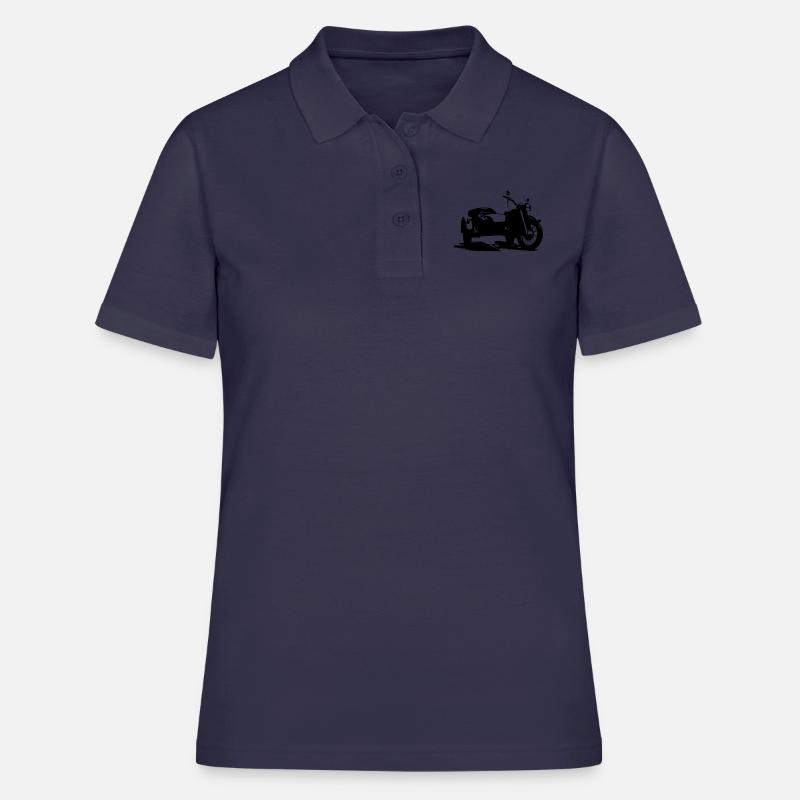 Sidecar Motorcycle Oldtimer - Women's Polo Shirt - navy