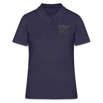 Wortdefinition Intelligenz Schauspieler und kein - Frauen Polo Shirt - Navy - Vorne - Ailine (174cm)