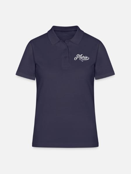 Marie - Vorname - Frauen Polo Shirt - Navy