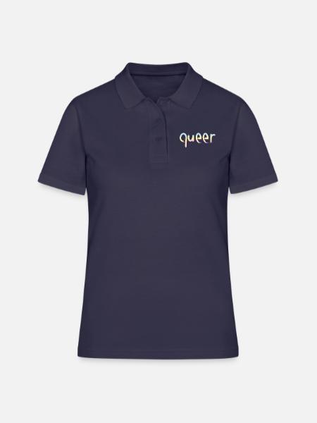 queer - Frauen Polo Shirt - Navy