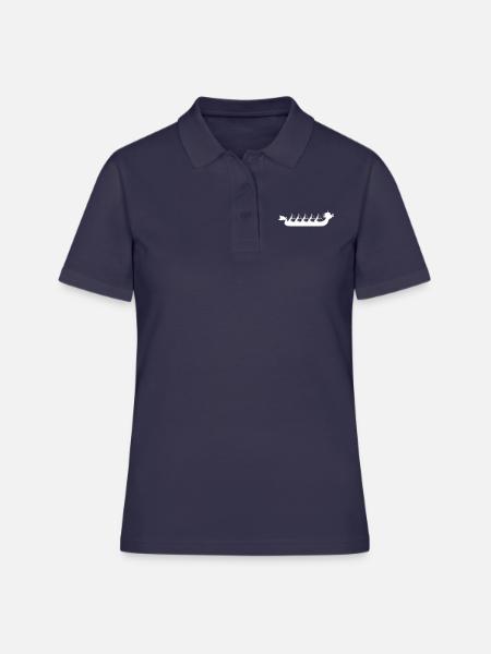 Drachenboot Paddel Mannschaft Team - Frauen Polo Shirt - Navy