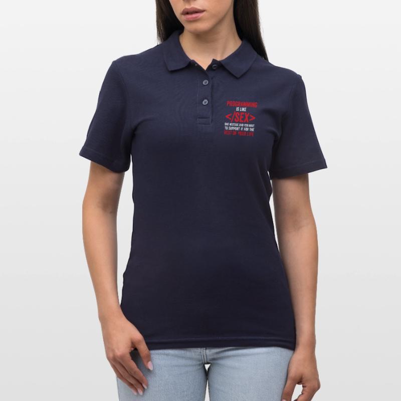 debugging programmer computer science computer nerd Women's Polo Shirt