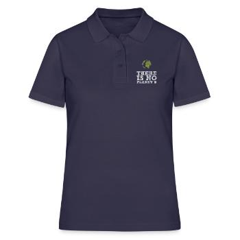Fridays for Future - There is no Planet B - Women's Polo Shirt - navy - Front - Ailine (174cm)