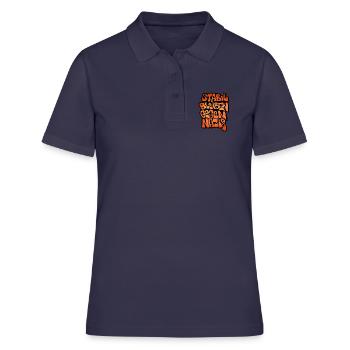 Restez stable contre les nazis - Polo Femme - bleu marine - Devant - Ailine (174cm)