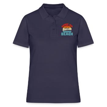 Shut Up Beach - Frauen Polo Shirt - Navy - Vorne - Ailine (174cm)