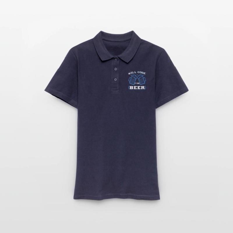 Will Code For Beer | Programmer Coding Women's Polo Shirt