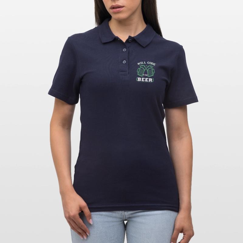 Drôle de programmeur programmeur codeur codage Polo Femme