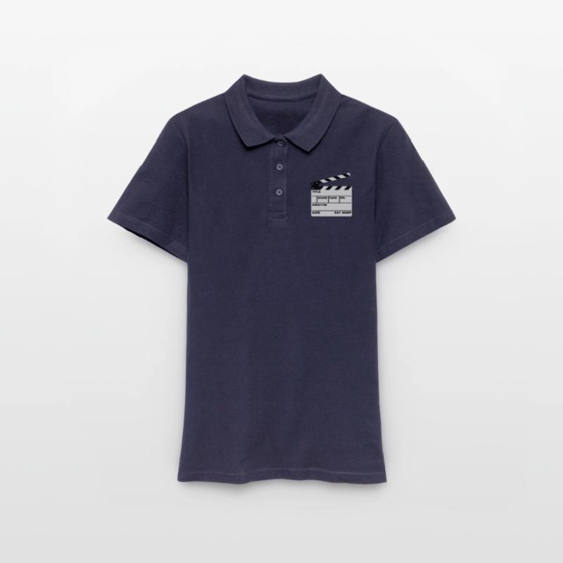 clapperboard (writable flex) Women's Polo Shirt