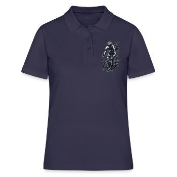 Cycliste, Graphique - Polo Femme - bleu marine - Devant - Ailine (174cm)