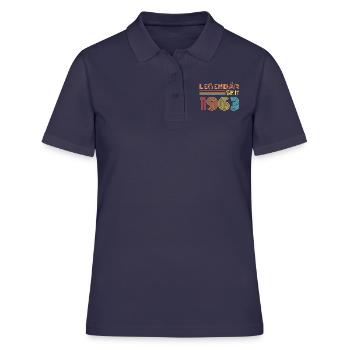 LEGENDÄR seit 1963 Geburtstag - Frauen Polo Shirt - Navy - Vorne - Ailine (174cm)