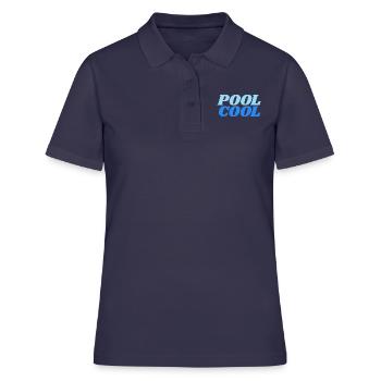 pool cool - Frauen Polo Shirt - Navy - Vorne - Ailine (174cm)