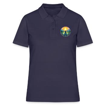 Méditation - Polo Femme - bleu marine - Devant - Ailine (174cm)
