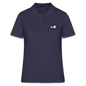 Pfeil - Frauen Polo Shirt - Navy - Vorne - Ailine (174cm)