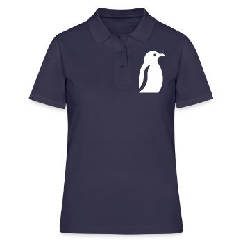 Pingouin Pôle Sud Silhouette Minimaliste - Polo Femme - bleu marine - Devant - Ailine (174cm)
