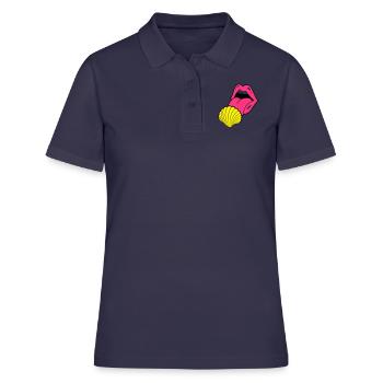 Sucette originale - petit club de lèche - Polo Femme - bleu marine - Devant - Ailine (174cm)