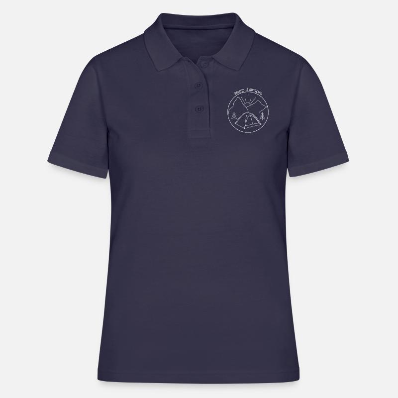 Keep it simple (version blanche) - Polo Femme - bleu marine