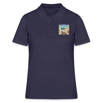Lipari Italien: Traumstrand Sommerurlaub - Frauen Polo Shirt - Navy - Vorne - Ailine (174cm)