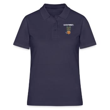Quadratwurzel Wurzel Wortspiel Mathe Nerd - Frauen Polo Shirt - Navy - Vorne - Ailine (174cm)