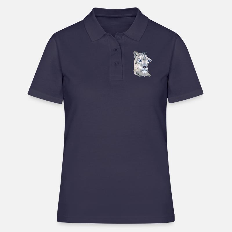 Split Leopard Snow - Polo Femme - bleu marine