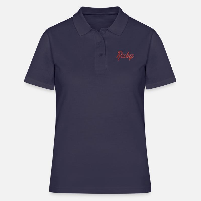 Ruby Stylized Text - Women's Polo Shirt - navy