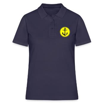 Anker Hafen Symbol - Frauen Polo Shirt - Navy - Vorne - Ailine (174cm)