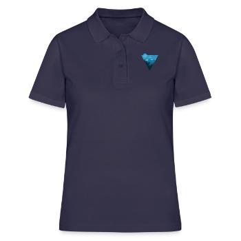 Cadeau de camping Randonnée Voyages Backpacker Wolf - Polo Femme - bleu marine - Devant - Ailine (174cm)
