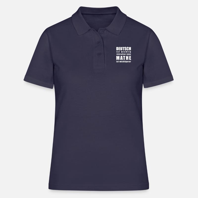 Math German Math Teacher Learning Funny Gift - Women's Polo Shirt - navy