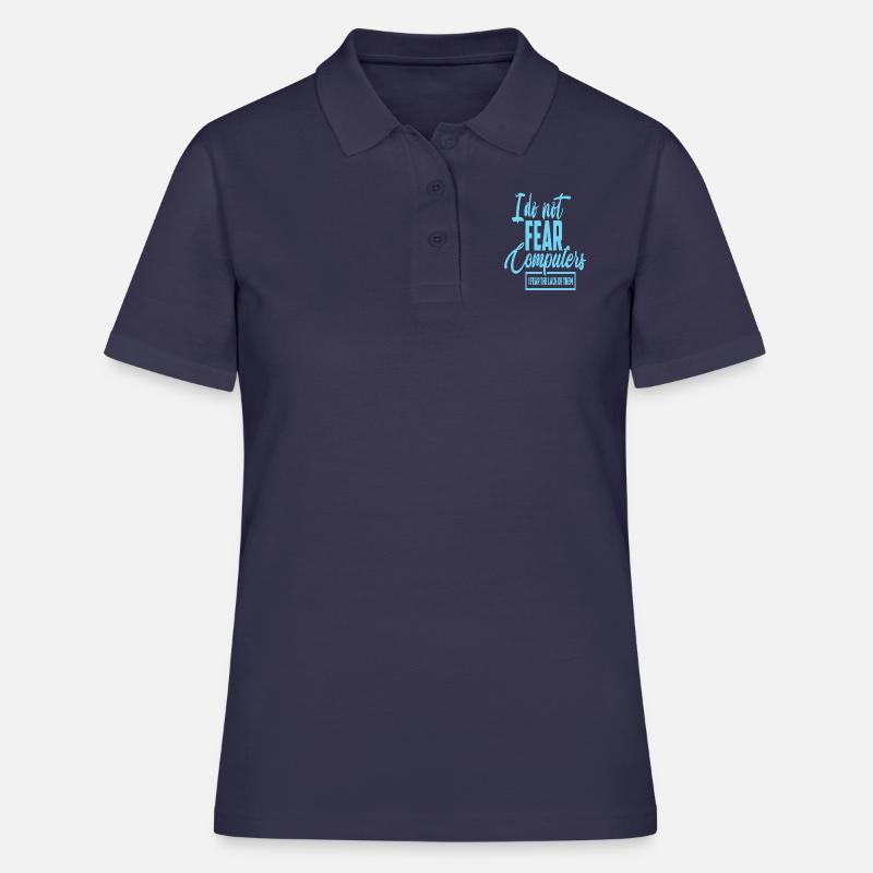 Computer Pc Computer Saying Freak suchti - Women's Polo Shirt - navy