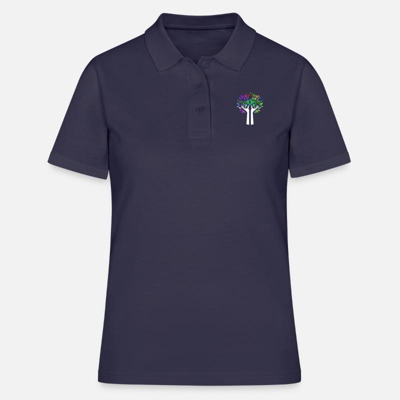 Hands tree psychedelic - Women's Polo Shirt - navy