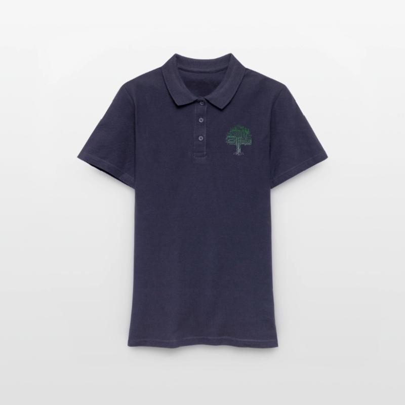 Binary tree computer nerd geek computer scientist Women's Polo Shirt