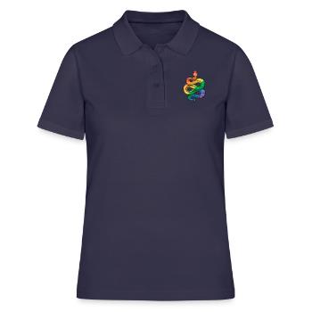 LGBT Pride Snake DRAPEAU LGBTQ Couleurs Gay Pride - Polo Femme - bleu marine - Devant - Ailine (174cm)