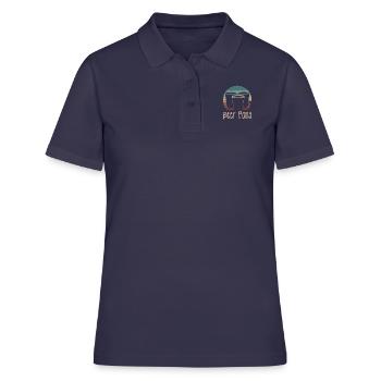 Jeu à boire rétro vintage classique beer pong - Polo Femme - bleu marine - Devant - Ailine (174cm)