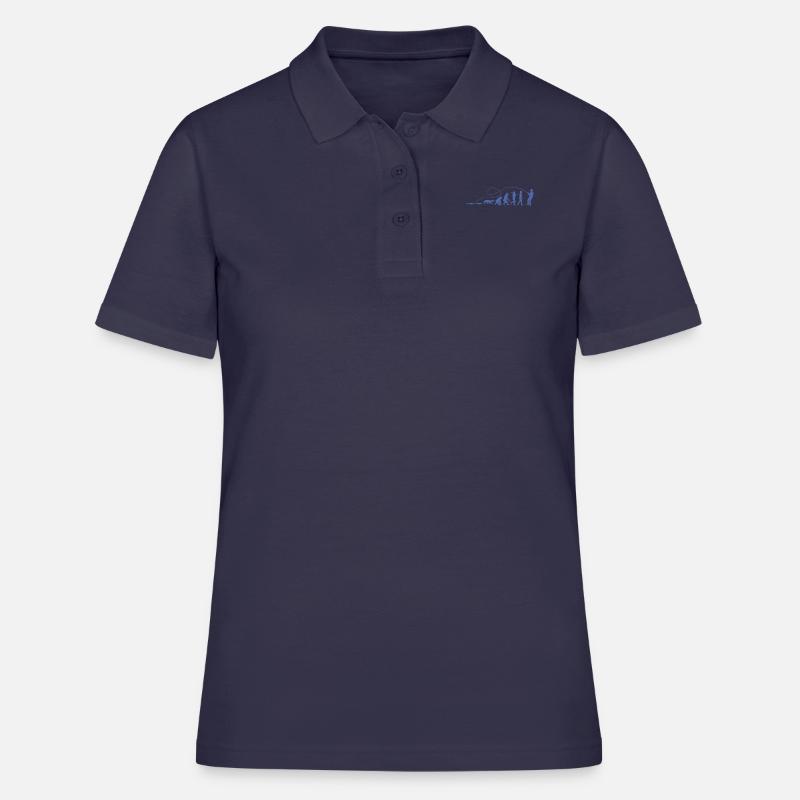 Evolution Angler TShirt - Polo Femme - bleu marine