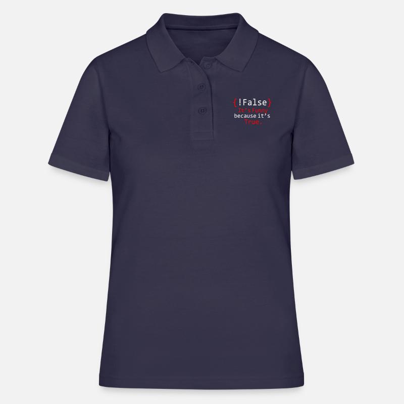 debugging programmer computer science computer nerd - Women's Polo Shirt - navy