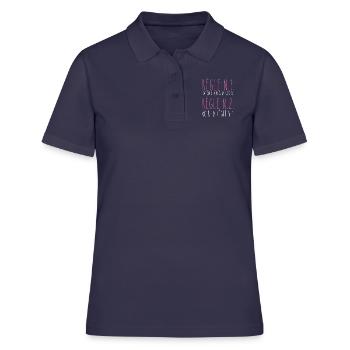 Règle Maman a toujours raison cadeau femme humour - Polo Femme - bleu marine - Devant - Ailine (174cm)