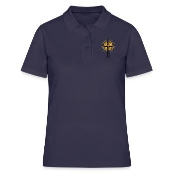 Kreuz - Frauen Polo Shirt - Navy - Vorne - Ailine (174cm)