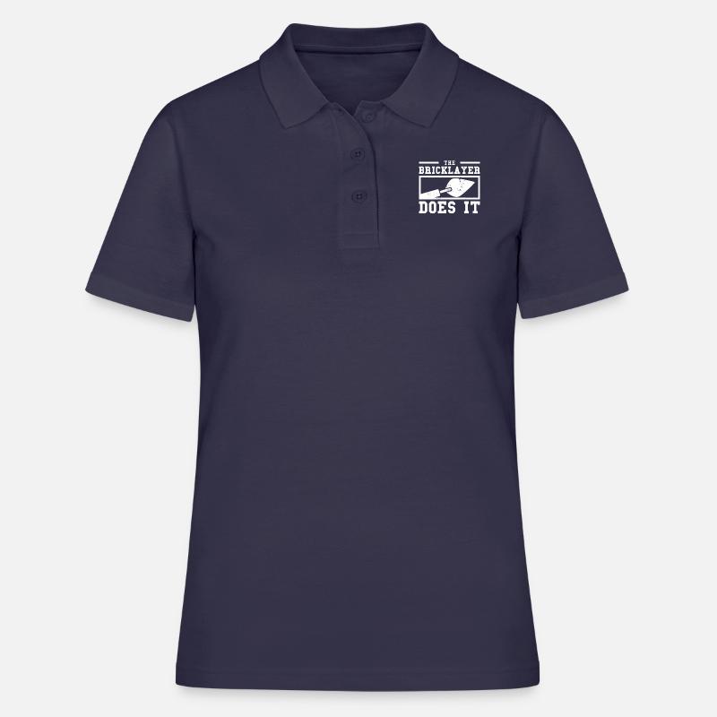 The Bricklayer Does It Bricklaying Bricklayers - Women's Polo Shirt - navy
