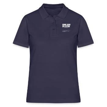 Comic Book Collecting Funny Indoor Hobbies Definit - Women's Polo Shirt - navy - Front - Ailine (174cm)