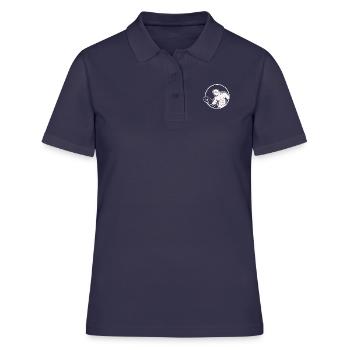 Musculation Haltérophilie Fitness Workout - Polo Femme - bleu marine - Devant - Ailine (174cm)