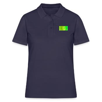 oeuvre abstraite peint en vert en vert - Polo Femme - bleu marine - Devant - Ailine (174cm)